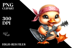 Energetic Rocker Duck PNG Product Image 2