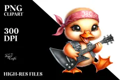 Energetic Rocker Duck PNG Product Image 2