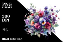 Colorful Violet Watercolor Abstract | Sublimation Clipart Product Image 1