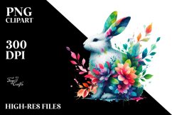 Abstract Vibrant Rabbit PNG Product Image 1