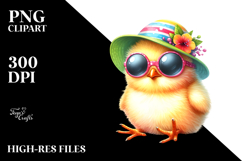 Sublimation Cute Baby Chicken Sunglasses Sun Hat Product Image 2
