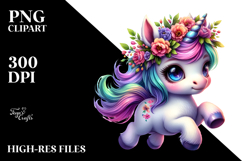Vibrant Baby Unicorn PNG Product Image 2