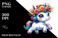 Vibrant Baby Unicorn PNG Product Image 2