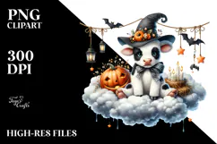 Cow in Halloween Costume, PNG Product Image 2