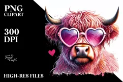 Colorful Heart Sunglasses Art PNG Product Image 2