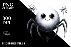 Funny Watercolor Halloween Sticker Clipart Product Image 1
