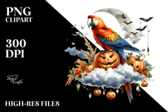 Macaw Dressed for Halloween, Vibrant PNG Product Image 2