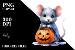 Simple Watercolor Halloween Mouse, 20 oz Tumbler Product Image 2