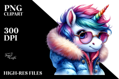 Proud Baby Unicorn Posing PNG Product Image 2