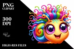 Colorful Baby Snail | Sublimation Clipart Product Image 1