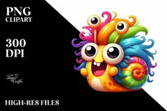 Colorful Baby Snail | Sublimation Clipart Product Image 3