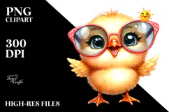 Sublimation Funny Baby Chick Standing Up Sunglasses Product Image 2