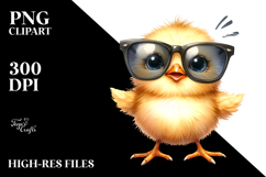 Sublimation Funny Baby Chick Standing Up Sunglasses Product Image 2