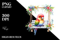 Sublimation Colorful Cute Parrot Swing Chair Product Image 2