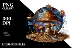 Stained Wooden Mushroom, Transparent PNG Product Image 2