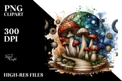 Stained Wooden Mushroom, Transparent PNG Product Image 2