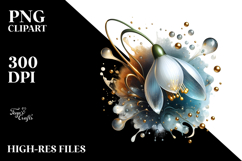 Abstract Snowdrop PNG Product Image 2