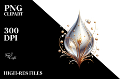 Abstract Snowdrop PNG Product Image 2