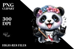 Energetic Panda PNG Product Image 2