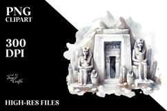 Simple Watercolor Mummy&#039;s Tomb PNG Product Image 2