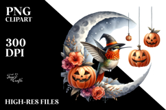 Hummingbird in Halloween Costume, PNG Product Image 2