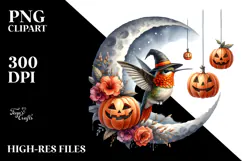 Hummingbird in Halloween Costume, PNG Product Image 2