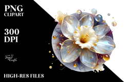 Abstract Narcissus Watercolor Splash PNG Product Image 2