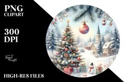 Pastell Large Text Winter Scene PNG Product Image 2