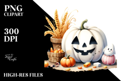 Simple Funny Halloween Pumpkin, Transparent PNG Product Image 2