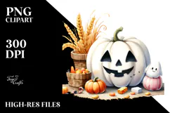 Simple Funny Halloween Pumpkin, Transparent PNG Product Image 2
