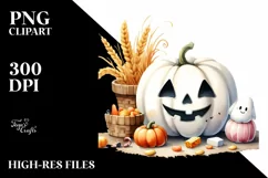 Simple Funny Halloween Pumpkin, Transparent PNG Product Image 1