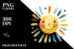 Smiling Whimsical Sun PNG Product Image 2