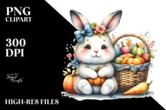 Colorful Baby Bunny, Quirky Style | Sublimation | Clipart Product Image 3