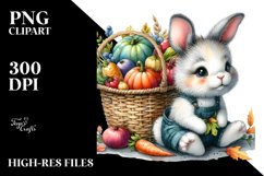 Colorful Baby Bunny, Quirky Style | Sublimation | Clipart Product Image 3