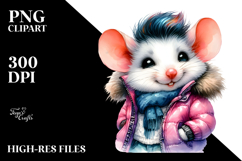 Model Posing with Cool Haircut, Winter Theme, PNG Product Image 2