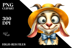 Sublimation Funny Dog Goat Sun Hat Big Eyes Product Image 2