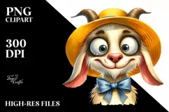 Sublimation Funny Dog Goat Sun Hat Big Eyes Product Image 1