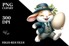 Happy Bunny in Suit PNG Product Image 2
