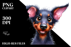 Cute Doberman Pinscher, PNG Product Image 2