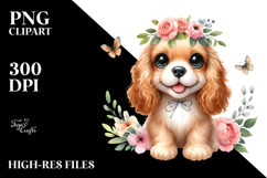 Watercolor Cute Cocker Spaniel PNG Product Image 2