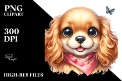 Watercolor Cute Cocker Spaniel PNG Product Image 2