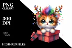Expressive Baby Kitten Watercolor PNG Product Image 3