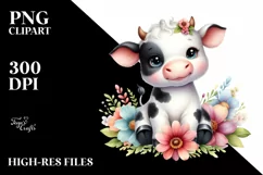 Cute Cow|T-shirt, Mug PNG Product Image 8