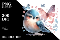 Colorful Bird with Butterfly Silhouettes and Cloud of Dust, Product Image 2