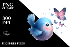 Colorful Bird with Butterfly Silhouettes and Cloud of Dust, Product Image 2