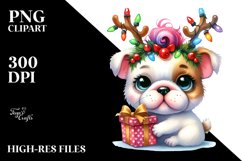 Enthusiastic Baby Bulldog PNG Product Image 3