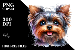 Cute Baby Yorkshire Terrier PNG Product Image 2