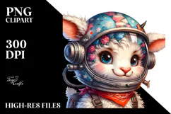 Energetic Baby Lamb with Punk Look, Transparent PNG Product Image 2