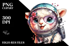 Energetic Baby Lamb with Punk Look, Transparent PNG Product Image 2