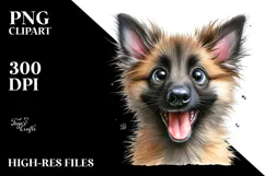 Cute Baby Malinois PNG Product Image 2